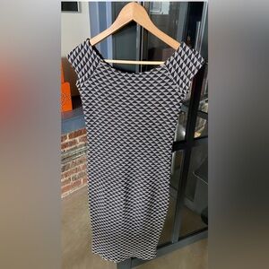 ZARA Dress Black White Pencil S Small